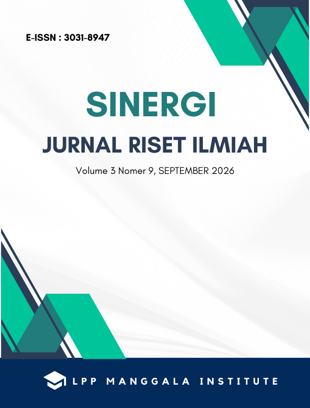 					View Vol. 3 No. 9 (2026): SINERGI : Jurnal Riset Ilmiah, September 2026 (In Press)
				
